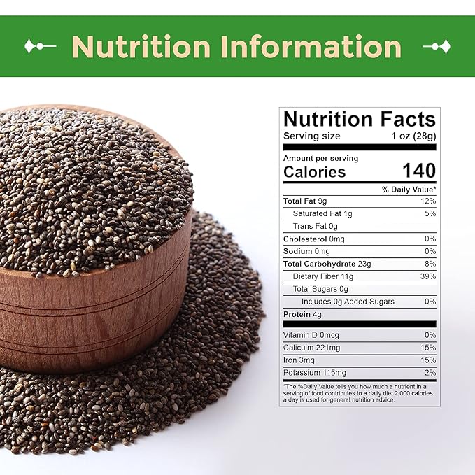 Sincerely Nuts Black Chia Seeds - Natural Superfood | Raw, Gluten-Free, Vegan & Kosher | Healthy Food Perfect for Oatmeal, Shakes, Smoothies | Source of Protein Omega 3, Fiber | 7.5 (LB) bag