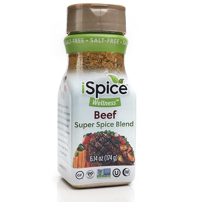 iSpice Salt Free Seasoning,100% Sodium Free Beef, Chicken, Meat Sauce, Pork, Vegetable, Salad and Seafood Seasonings Gift Sets 100% Fat Free| Pack of Different Seasoning Blend (7 Pack)
