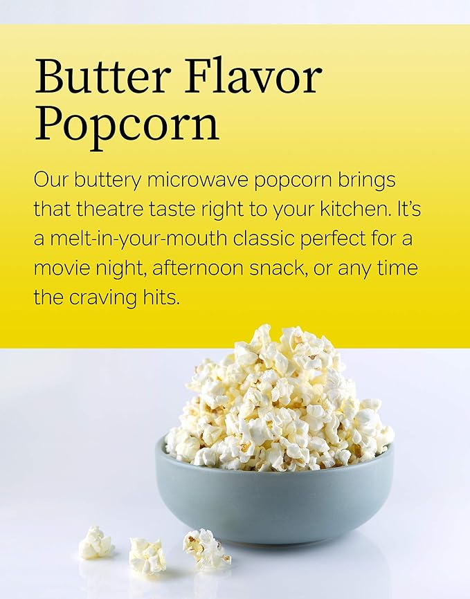 Preferred Popcorn Microwave Popcorn, Buttery Popcorn, 36 Pack - Non-GMO, Whole Grain, Gluten Free