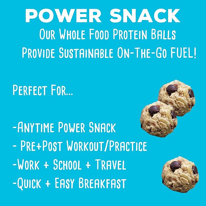 simplyFUEL Whole Food Protein Balls with Probiotics - Chocolate Almond Coconut Snacks - 8g Protein Snack - Gluten Free Energy Balls