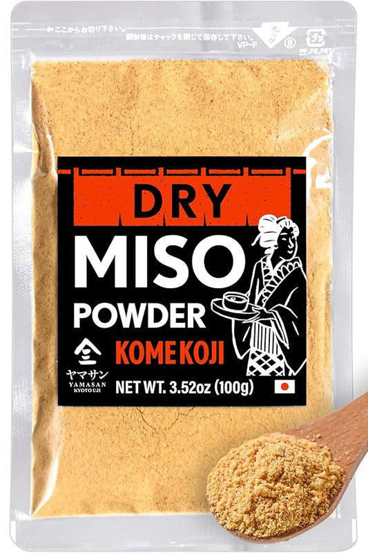 YAMASAN KYOTO UJI Japanese Dry Miso Seasoning, Freeze-Dried Miso Powder, No Additives, Vegan, Delicious Flavor for Various Foods, Made in Japan 100g(3.52oz)