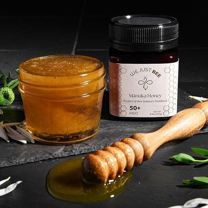 Raw Manuka Honey MGO 50+ | Premium New Zealand Honey – Supports Wellness with Natural Properties | 100% Pure, Sustainably Sourced | Ideal for Tea, Toast, & More – 250g/8.8oz
