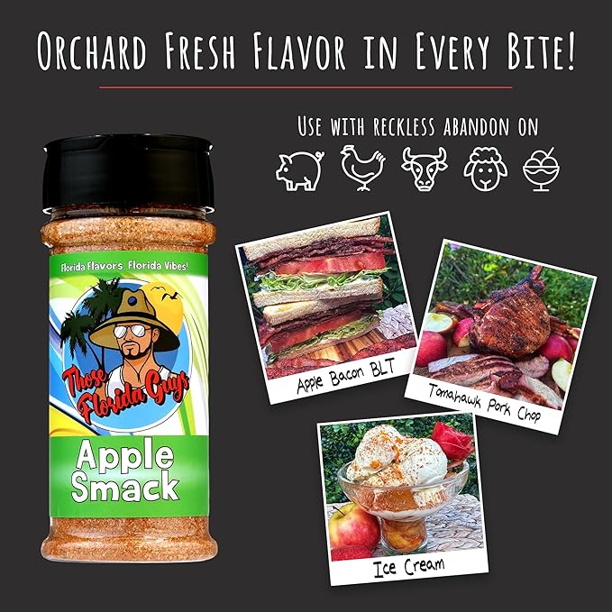 Apple Smack Seasoning and Rub, 150g - Sweet & Savory Apple Chipotle Blend With Tart Fruit & Aromatics - Perfect Spice for Pork, Chicken, Beef, Lamb & Even ice Cream