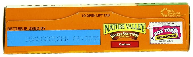 Nature Valley Sweet and Salty Nut Granola Bars, Cashew, 6 Bars, 7.2 oz