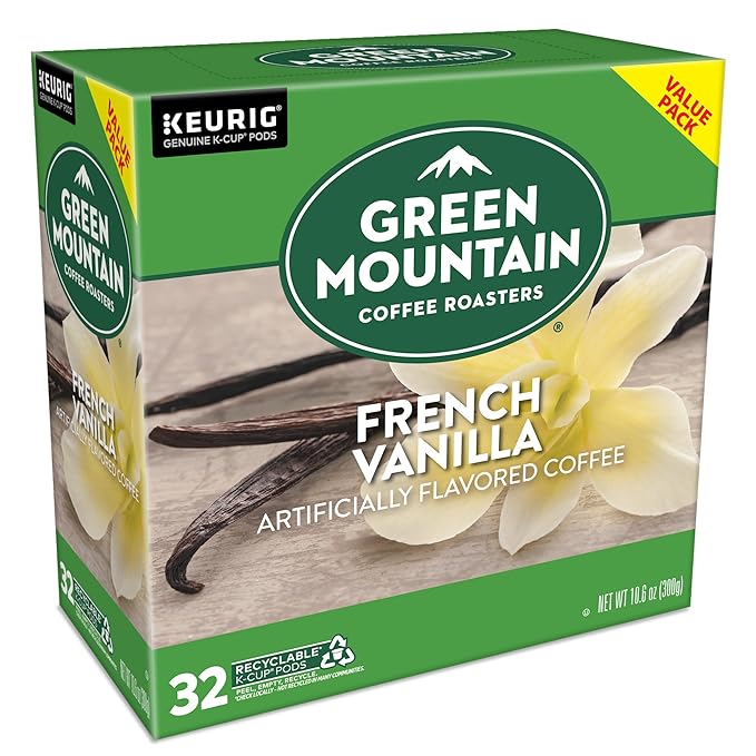 Green Mountain Coffee Roasters French Vanilla Coffee, Keurig Single-Serve K-Cup pods, Light Roast, 32 Count