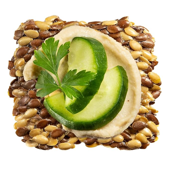 Flackers Organic Sea Salt Flaxseed Crackers, 5 Ounce 1-Pack, Gluten Free, Non GMO, Vegan, Keto Snack, 9g Fiber, 1g Net Carb