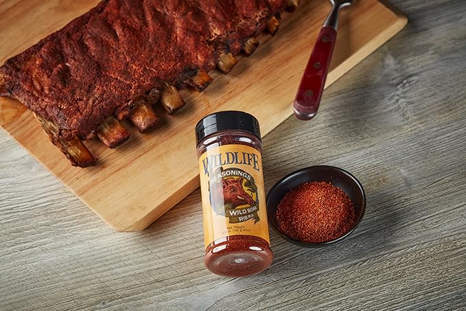 Wildlife Seasonings Wild Boar Rib Rub - Smoky and Savory Dry Rub Seasoning for Ribs, Pork, and Vegetables, Perfect for Grilling, Smoking, and Enhancing Classic BBQ Dishes