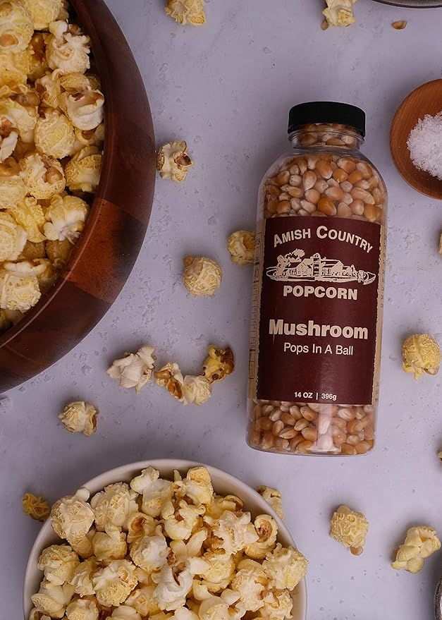 Amish Country Popcorn | 2-14 oz Bottles | Mushroom Popcorn Kernels | Old Fashioned, Non-GMO and Gluten Free (2-14 oz Bottles)