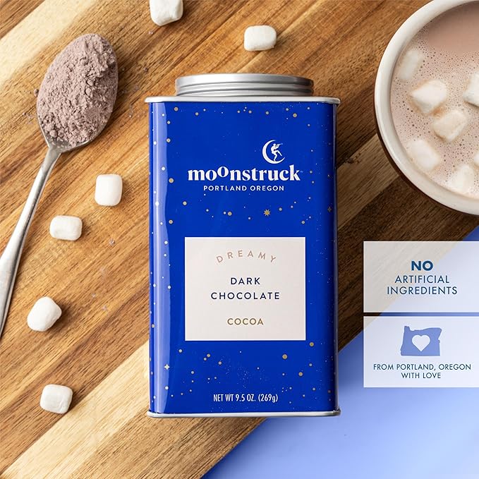 Moonstruck Chocolate Dreamy Dark Chocolate Hot Cocoa Mix, 9.5oz (Pack of 1)
