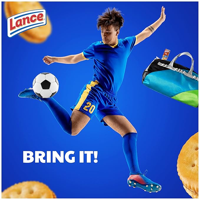 Lance Sandwich Crackers, Malt with Peanut Butter, 10 Individually Wrapped Packs, 6 Sandwiches Each