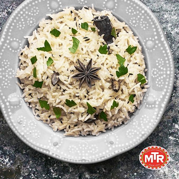 MTR Ready-To-Eat: Jeera Rice - Cumin Rice - Microwavable Rice Packs for Instant Meals - Delicious & Nutritious Rice Ready in Minutes - Suitable for Vegetarians with Natural Ingredients - (Pack of 6)