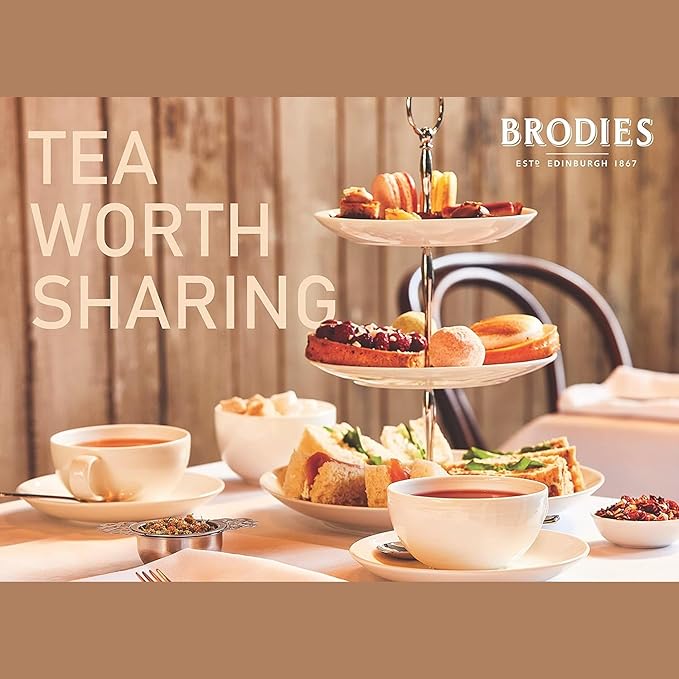 Brodies Tea, Scottish Tea Sampler Breakfast Blend & Afternoon Blend, Black Tea Imported from Scotland, Canister of 50 Bags (Pack of 2)