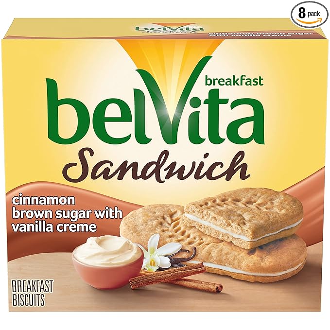 belVita Breakfast Biscuit Sandwiches, Cinnamon Brown Sugar & Vanilla Creme Flavor, 5 Packs (2 Biscuit Sandwiches Per Pack) - SET OF 3