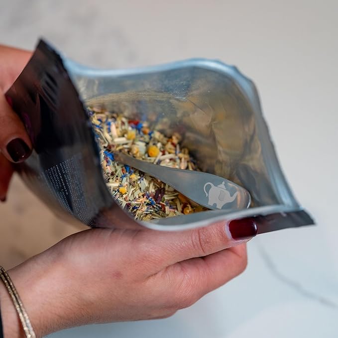 Luna Lullaby Sleep Tea, Organic Loose Leaf Herbal Tea ??Calming, Relaxing Bedtime Tea ??Chamomile, Valerian Root, Peppermint ??4 oz Resealable Bag (Makes 50 Cups) ??The Elegant Elephant