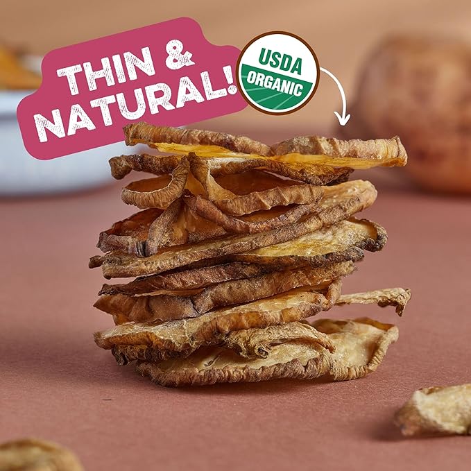 Baked Organic Yacon Chips by GOOD CHIPS! 100% Natural, Oil Free, Only One Ingredient: Yacon Root, USDA Organic, Earthy Sweet Superfood, Good Source of Fiber, 1 oz Bags, Pack of 8