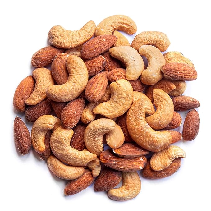 Food to Live - Dry Roasted Almonds and Cashews Mix, 8 Ounces ??Unsalted Oven Roasted Nuts, Protein Rich Trail Mix, Healthy Vegan Snack, No Oil Added