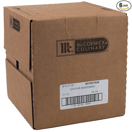 McCormick Culinary Za'atar Seasoning, 12.5 oz (Pack of 6) - Six 12.5 Ounce Containers of Zaatar Seasoning Blend, Adds Middle Eastern Flavor to Beef, Chicken, Lamb, Hummus, Roasted Vegetables, and More
