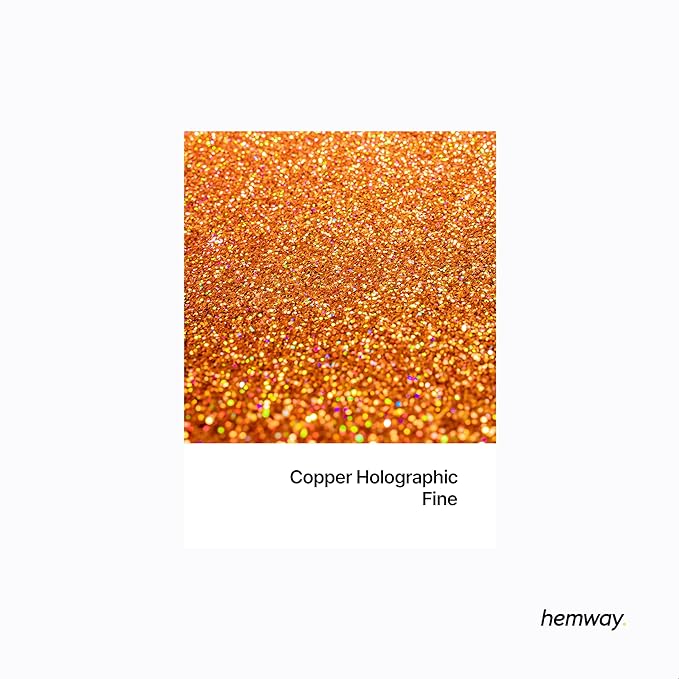 Hemway Premium Glitter Shaker - Copper Holographic | 130g Fine Metallic Flake Sequins for Resin & Epoxy Crafts | Craft Supplies for Tumblers, Festival, Art