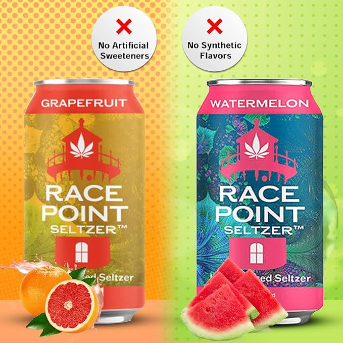 Race Point Seltzer Infused Sparkling Flavored Water – All-Natural Flavor Drink- Refresh, Relax, Unwind, Refocus & Find Balance, Non-GMO, No Added Sugar, 0 Sodium, Pack of 8 Seltzer Water Cans (Variety Pack)