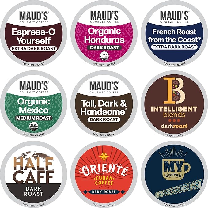 Intelligent Blends Dark Roast Coffee Pods Variety Pack, 50 ct, Recyclable Single Serve Pods – 100% Arabica Coffee, Compatible with Keurig K Cups Maker