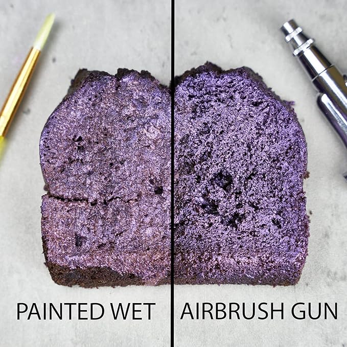 Luster Dust - Purple Iridescent (4g 1x Jar) | Edible Vegan Dust & Paint for Cake Decorating, Ice Cream, Desserts, Cocktails and Beverages by Bakell