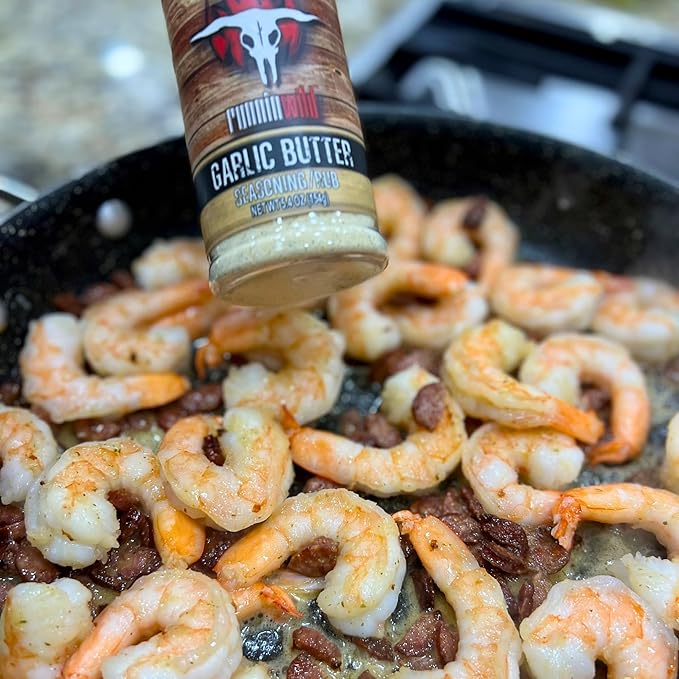 Garlic Butter Seasoning Blend ??Rich, Buttery Garlic Spice for Steak, Chicken, Veggies & More | All-Purpose Gourmet Seasoning with No Artificial Flavors or MSG added | Runnin??Wild Foods, 5.4 oz