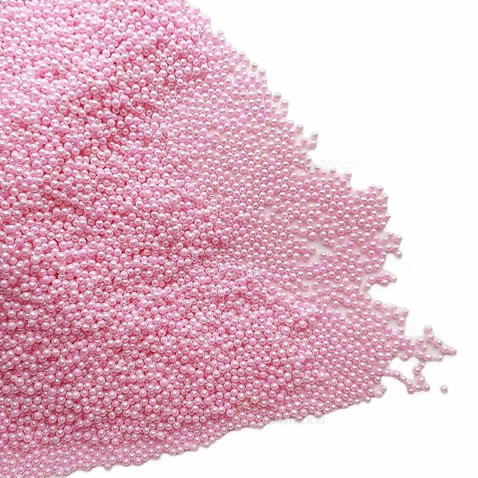SE Si&Moos Nonpareil Sprinkles, 2mm Baby Pink Mini Edible Pearls Pink Sprinkles for Cake Decorating Halloween Cookie Decorations Wedding Shower Party Christmas Holiday Supplies 3.5 OZ