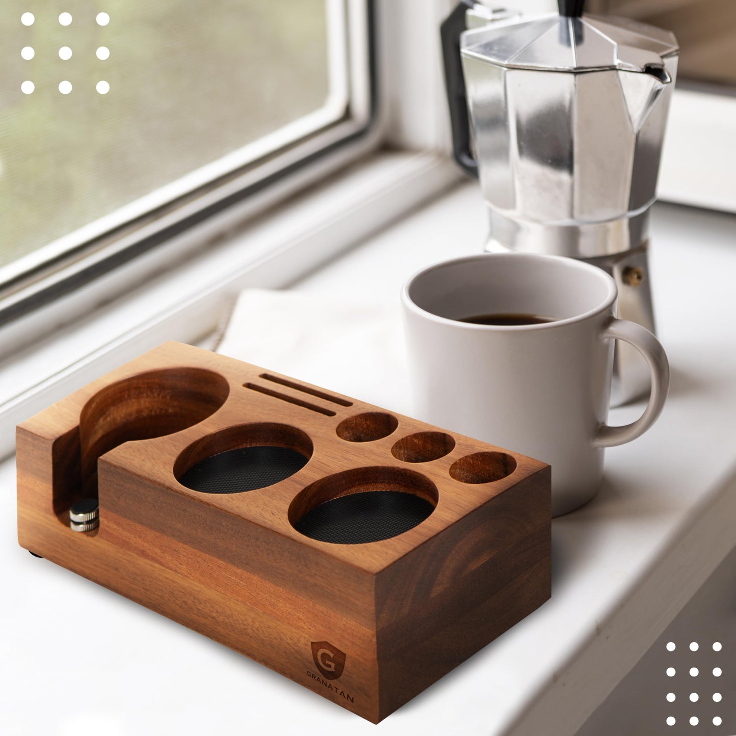 Espresso Tamping Station for 54 mm and 58 mm Portafilters