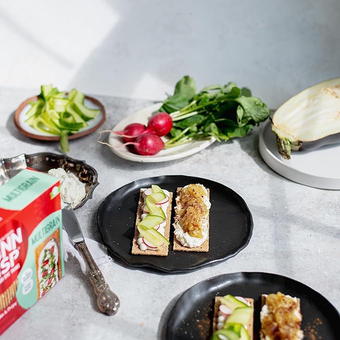 Finn Crisps Multigrain Crispbread 6.1oz | Thin, Crispy Multigrain Flatbread Crackers | Authentic Finnish Sourdough Crispbread | Multigrain Crackers by Finn Crisp [6.1oz/175gr Box]