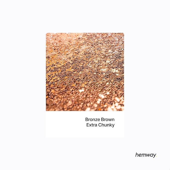 Hemway Premium Glitter Shaker - Bronze Brown | 115g Extra Chunky Metallic Flake Sequins for Resin & Epoxy Crafts | Craft Supplies for Tumblers, Festival, Art