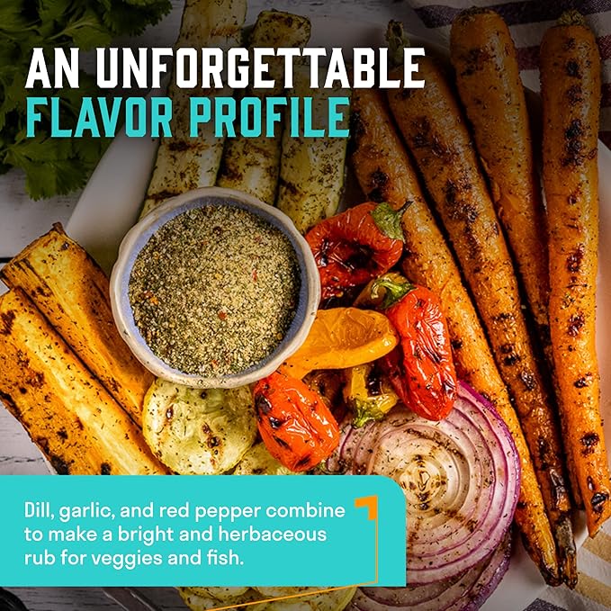 Hey Grill Hey | Fish & Veggie Rub | Fish Seasoning | Seafood & Vegetable seasoning | Salmon Rub |Great for Chicken, Dips and More | 10.8oz