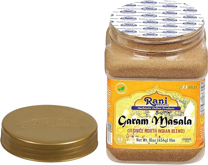 Rani Garam Masala Indian 11-Spice Blend 16oz (1lb) 454g PET Jar, Pack of 6 ~ All Natural, Salt-Free | Vegan | No Colors | Gluten Friendly | NON-GMO | Kosher | Indian Origin