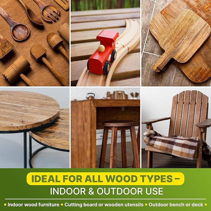 Nordicare 100% Pure & Natural Linseed Oil - Food-Safe for Wood Furniture - Enhances Original Wood Structure - Made in Denmark 84.5oz