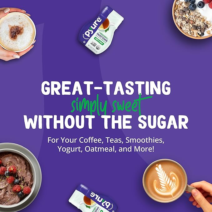Pyure Organic Liquid Stevia Extract Sweetener ??Zero Calorie, Sugar Free, Keto Friendly, Plant-Based Sugar Substitute ??Non-GMO, Diabetic Friendly, Zero Carb, No Aftertaste ??Simply Sweet ??1.8 fl oz