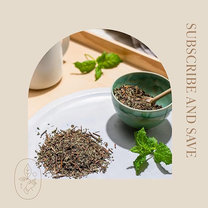 Rishi Tea Green Tea Mint - Organic, Low Caffeine Loose Leaf Tea with Houjicha Roasted Japanese Green Tea & Peppermint Tea - 16 Ounces, 90+ Servings