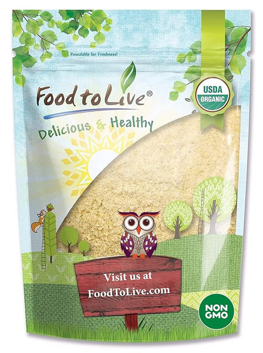 Food to Live Organic KAMUT Khorasan Wheat Flour, 2 Pounds ??Stone Ground Powder, 100% Whole Grain Meal, Non-GMO, Kosher, Bulk