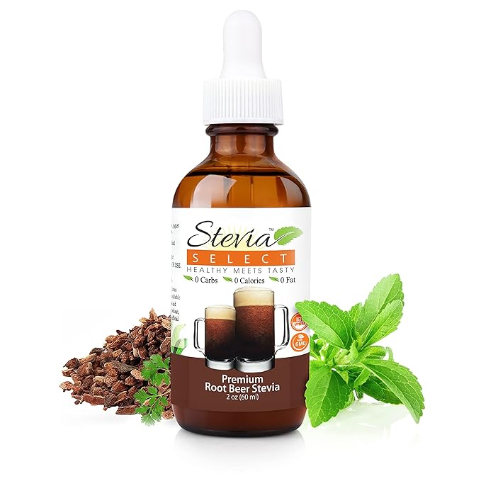 Stevia Select Root Beer Flavored Liquid Stevia ??Zero Calorie Coffee, Tea, Drink & Baking Sweetener, All-Natural, No Erythritol, Keto-Friendly Sugar Alternative, 300 Servings ??2 Oz (1 Pack)