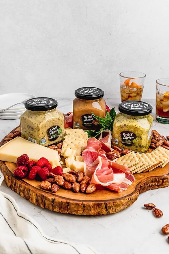 Perfect Choice Variety Pack with Delicious Artichoke Bruschetta, Green Asparagus Bruschetta & Caramelized Onion - Ready-to-eat Spread Ideal for Burgers, Sandwiches, Meats And More - Pack of 3