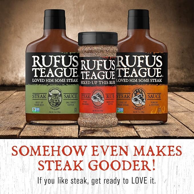 Rufus Teague - Steak Lover's Kit 2 Premium Steak Sauces & 1 Dry Rub