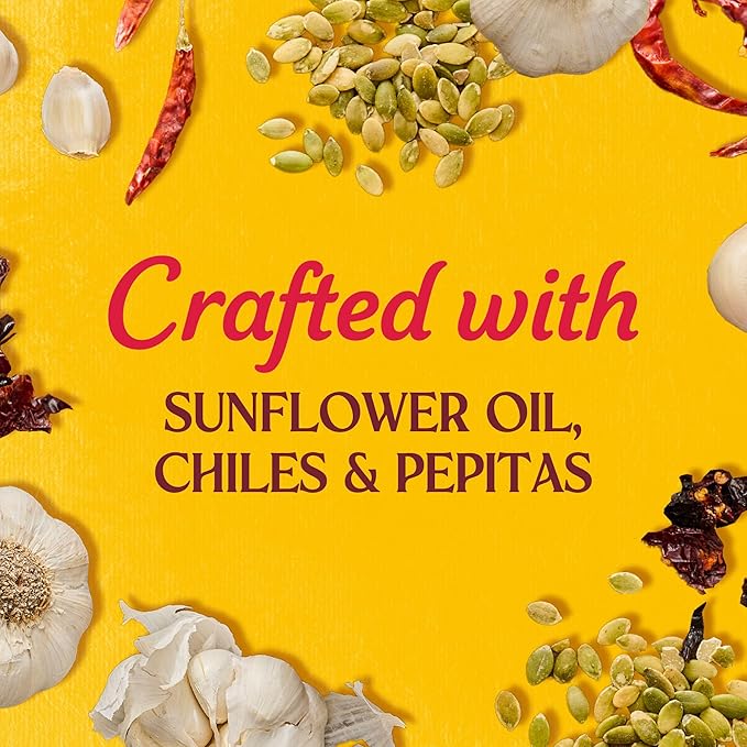 Cholula Chili Crisp Sauce, Chiles & Pepitas, Crunchy Topping for Tacos, Tostadas, Eggs, Pizza and More, 8 oz