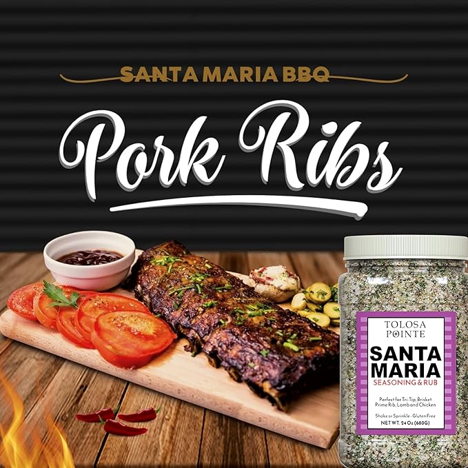 Tolosa Pointe Santa Maria Seasoning & BBQ Rub 24oz ??Authentic California Blend, Gluten-Free, No Preservatives ??Multipurpose Grill Seasoning for Tri-Tip, Steak, Chicken, Pork, Vegetables (1 Pack)