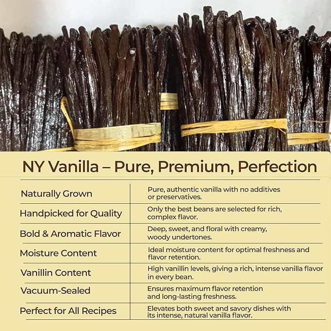 Bulk Vanilla Beans Grade A+, 2 Lb. Whole Vanilla Beans for Making VanillaExtract, Icecream, Baking and Desserts, Non GMO. by Akshit