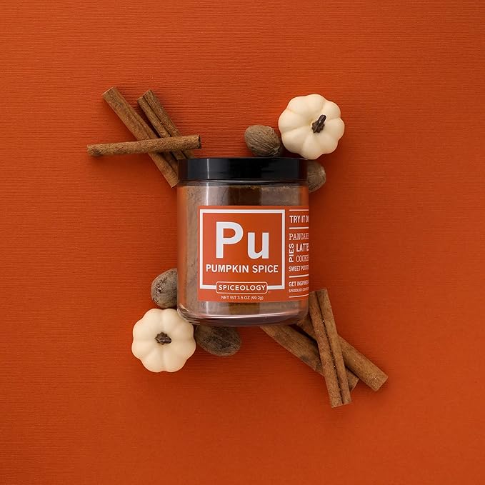 Spiceology- Pumpkin Spice - Pumpkin Pie Spice Blend - Fall Seasoning Containing Ground Cinnamon, Nutmeg, Ginger, Cloves and Allspice - Use On: Pancakes, Lattes, Cookies, Pies, Desserts or Sweet Potatoes - 3.5 oz