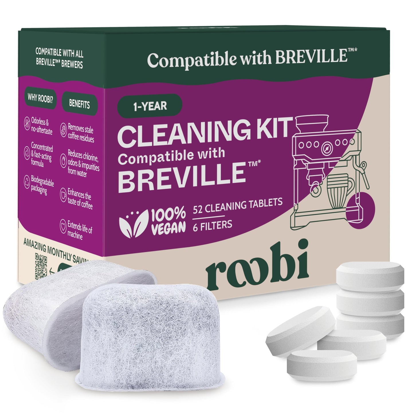 Roobi Breville Compatible Espresso Machine Cleaning & Maintenance Kit