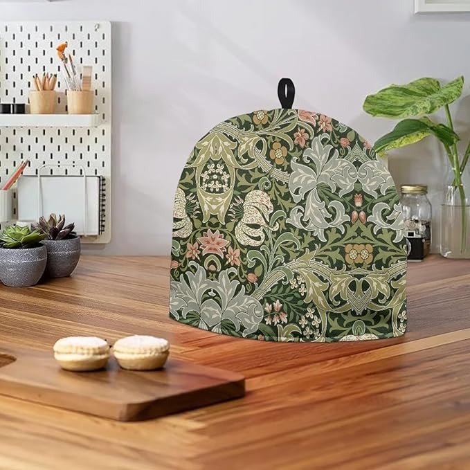 Tea Cozy William Morris Art Print Creative Insulated Tea Cosy Extra Thick Home Kitchen Decoration Creative Gifts Dust Teapot Cover Kitchen Accessories for Travel
