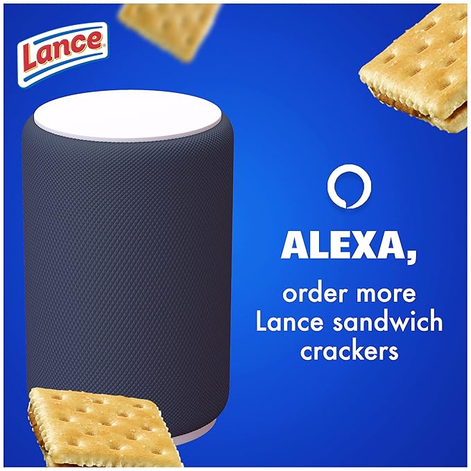 Lance Sandwich Crackers, Captain's Wafers Peanut Butter and Honey, 10 Packs, 6 Sandwiches Each