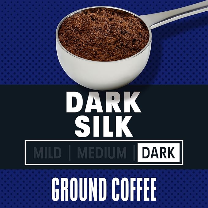 Maxwell House Dark Silk Dark Roast Ground Coffee, 24.5 oz Canister