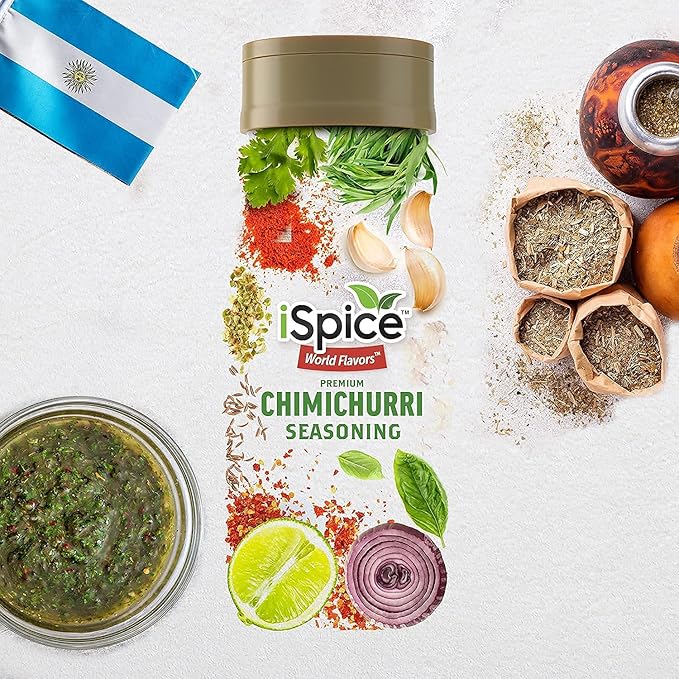 iSpice - Low-Sodium, Sugar-Free 1 Pack CHIMICHURRI SEASONING World Flavor Super Spice Blend | All Natural | Ready to use as is | No preparation is necessary (1 Pack)