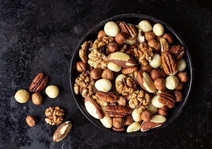 Food to Live Keto Nuts Mix, 1 Pound ??Keto Snack Contains Raw Brazil Nuts, Pecans, Walnuts, Hazelnuts and Macadamia Nuts, Low Carb Vegan Superfood, Kosher, Non-Irradiated, No Added Sugar, Bulk