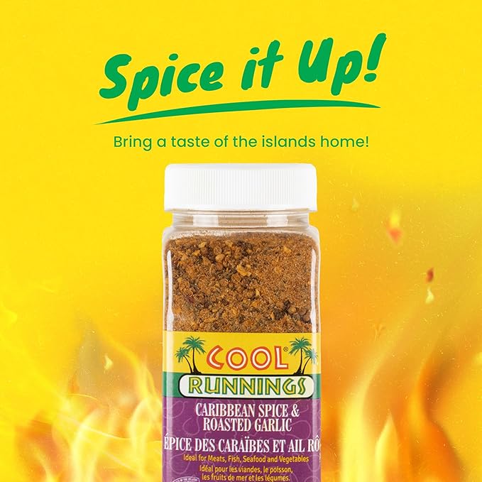 Cool Runnings Caribbean Spice & Roasted Garlic Powder 800g - Used for Grilling, Roasting, and Marinating Meats, Seafood, and Vegetables, Perfect for Rotisserie Chicken